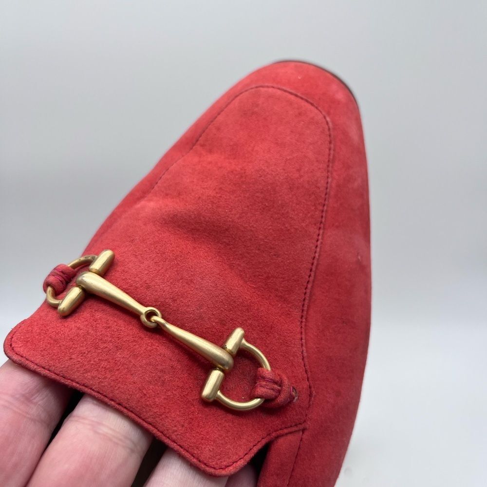Gucci Women’s Jordaan Suede Accent Loafers 38.5 - Picture 7 of 15